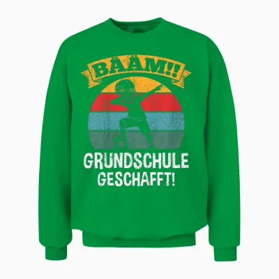 Bääm Grundschule Geschafft Absolvent Abschluss 2027 Unisex Sweatshirt - Irish Green