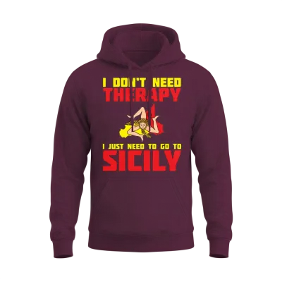 Sicily Flag Sicilia Unisex Hoodie - Maroon