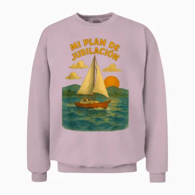 My Plan De Jubilee Barco Velero Mar Unisex Sweatshirt - Light Pink
