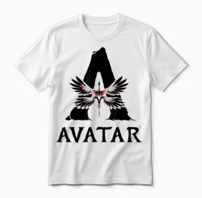 Avatar: Fire and Ash Nightwraith Official Movie Logo Unisex T-Shirt - White