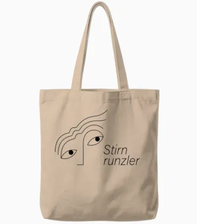 Stirnrunzler White Tote Bags - Natural