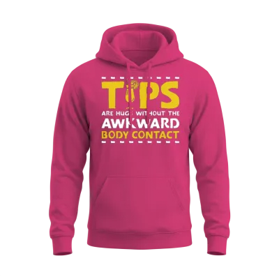 Bartender Mixologist Tips Are Hugs Unisex Hoodie - Heliconia
