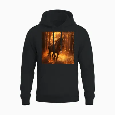 Horse Unisex Hoodie - Black