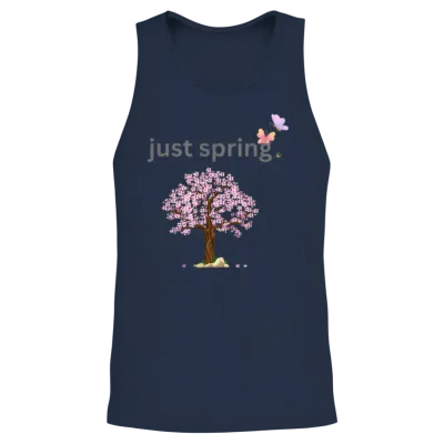 Unisex Spring Trending Creative Unisex Tank Top - Navy