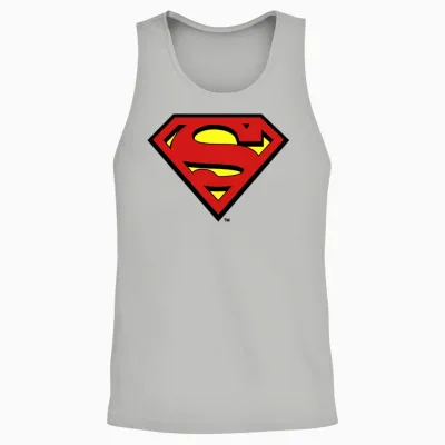 Superman S-Shield Unisex Tank Top - Ash