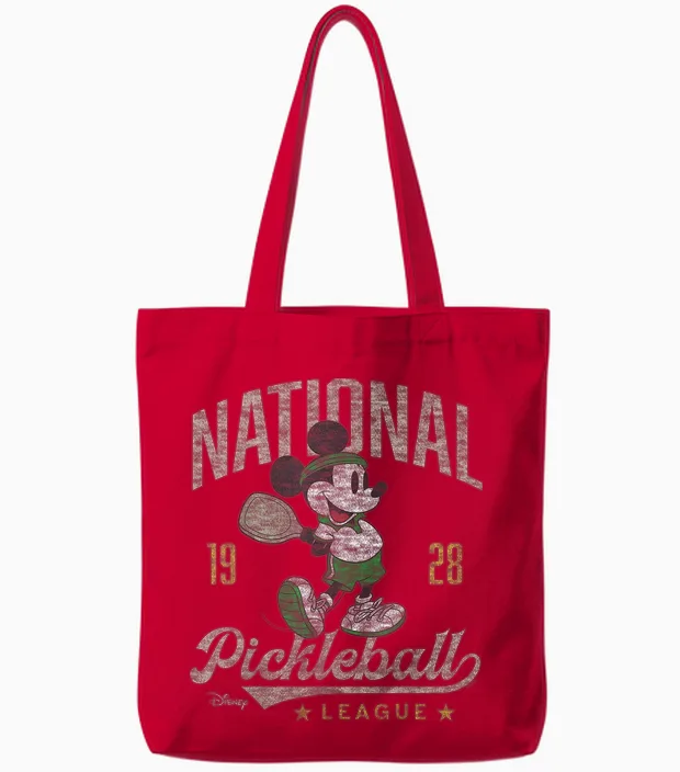 Mickey Mouse - National Pickleball League Tote Bags in Red