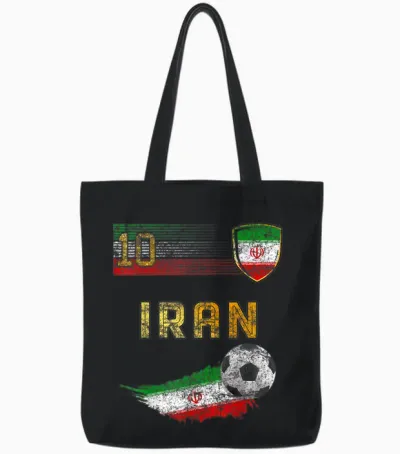 Iran-Flagge, Iranischer Stolzliebhaber Tote Bags - Black