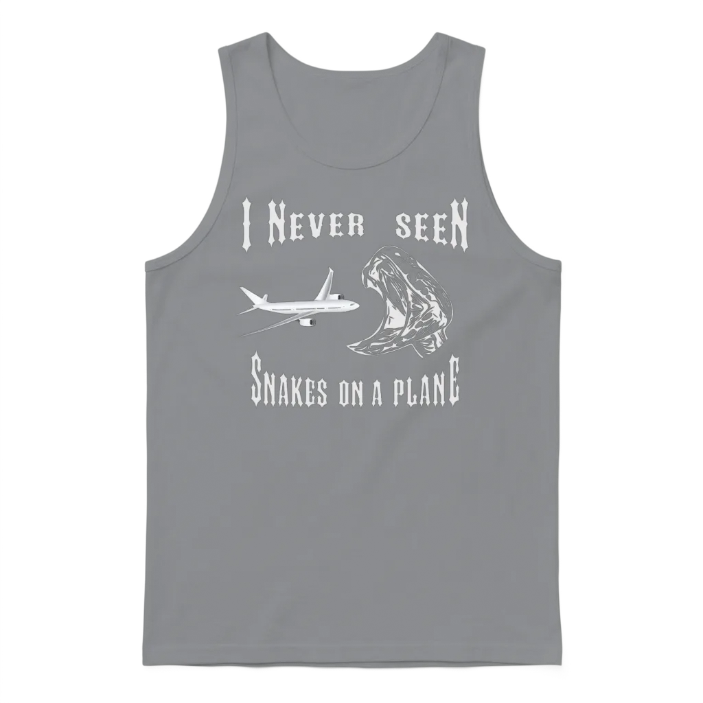 Snake Quotes: I Never Seen Snakes on a Plane Unisex Tank Top - Sport Grey