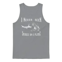 Snake Quotes: I Never Seen Snakes on a Plane Unisex Tank Top - Sport Grey – 1