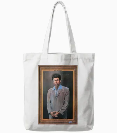 Seinfeld the Kramer Portrait Tote Bags - White