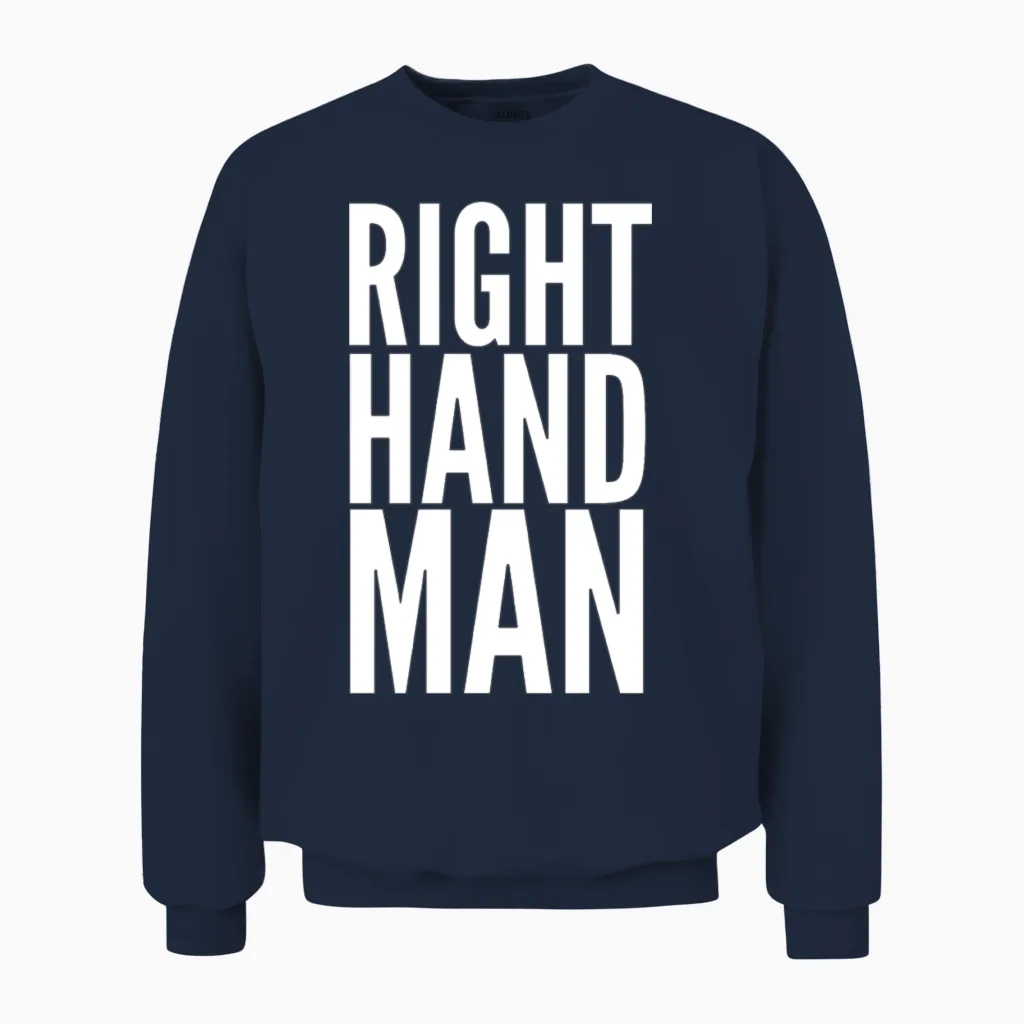Right Hand Man Unisex Sweatshirt in Navy