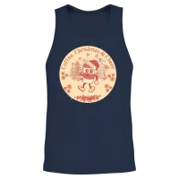 Retro Coffee and Christmas Cheer Unisex Tank Top - Navy – 2