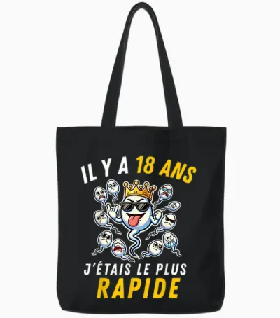 Gift Idea Humour 18th Year 2008 Birthday 18 Years Man Tote Bags - Black