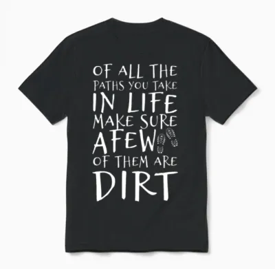 Hiking - All the Paths You Take. Unisex T-Shirt - Black