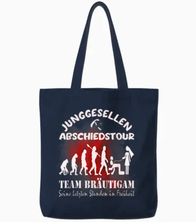 Team Groom Poltern Stag Party Jga Tote Bags - Navy