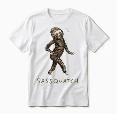 Sassquatch Unisex T-Shirt - White