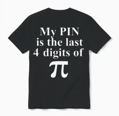 Funny Geek Joke About Pi Unisex T-Shirt - Black