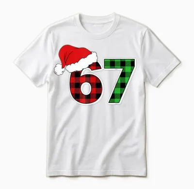 67 Meme Christmas Six Seven Xmas Men Women Boys Girls Unisex T-Shirt - White