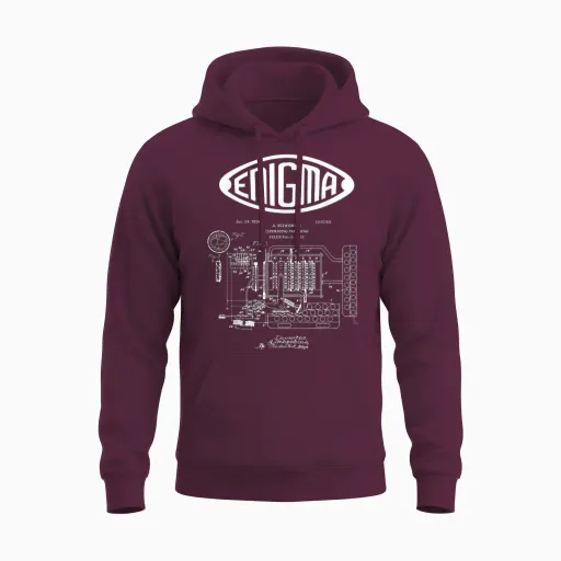 Enigma: the Invention of Enigma Unisex Hoodie - Maroon