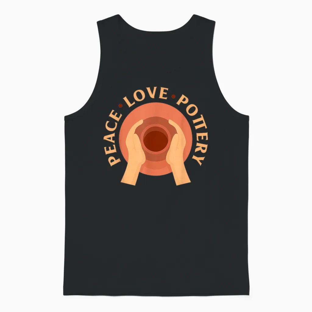 Töpfern Töpferei Töpfer Töpferin Lustiges Töpfern Unisex Tank Top in Black