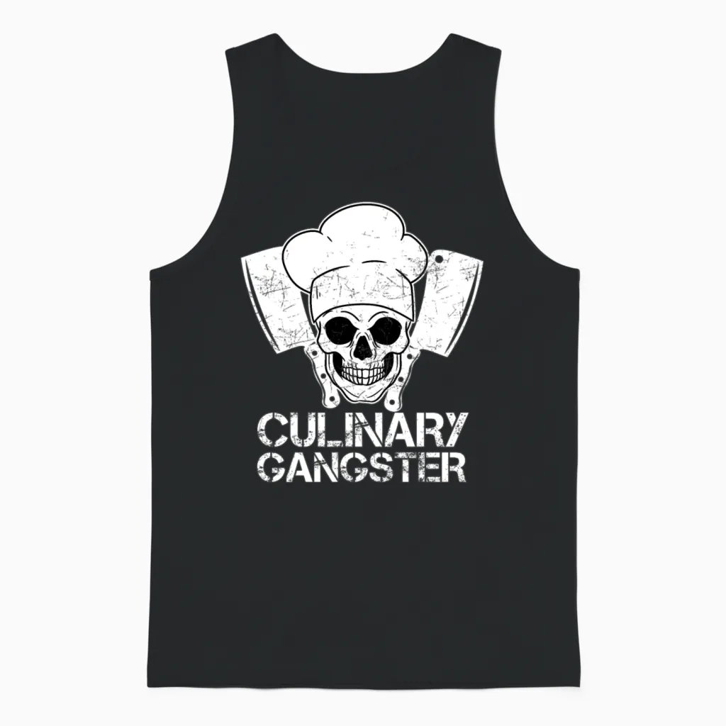 Culinary Gangster Cook Cooking Restaurant Unisex Tank Top in Black