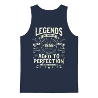1956 Legends: Timeless Birthday Gift Unisex Tank Top - Navy – 1