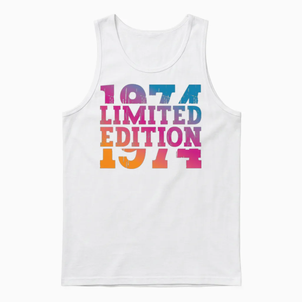 1974 Limited Edition Unisex Tank Top in White