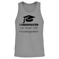 Funny University Graduate School Graduation Gift Unisex Tank Top - Sport Grey – 2