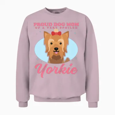 Yorkshire Terrier Dog Mom Yorkie Dogs Unisex Sweatshirt - Light Pink