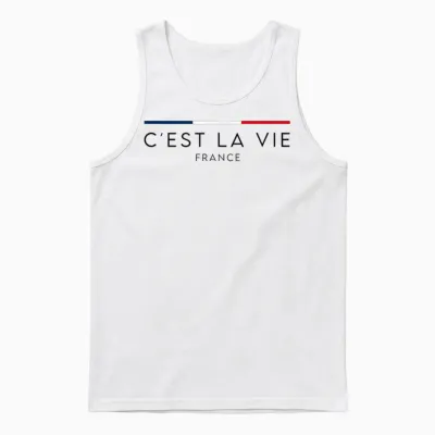 C'est La Vie - Trikolore: Frankreich Nationalfarben T-Shirt - Herren - Weiß - S Unisex Tank Top - White