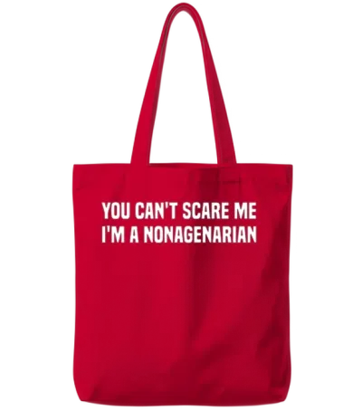 Nonagenarian 90 Years Old 90th Birthday Tote Bags - Red