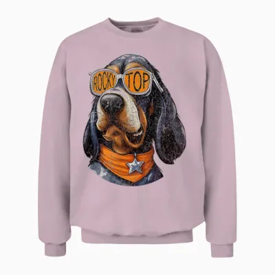 Tennessee Dog Sport Lovers Coonhound Fan Rocky Top Tn Unisex Sweatshirt - Light Pink