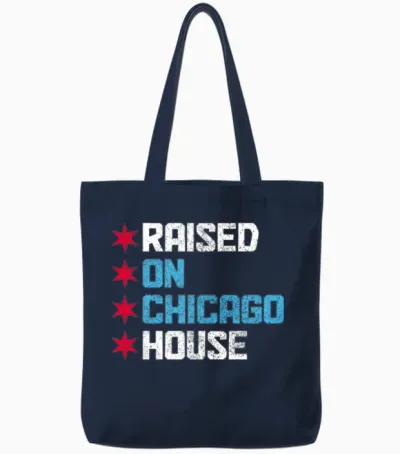 Chicago House Music Illinois Tote Bags - Navy