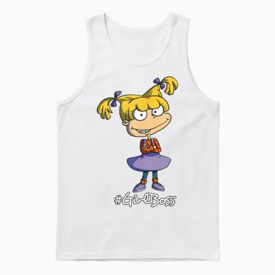 Mademark X Rugrats - Angelica Pickles Girl Boss Rugrats Unisex Tank Top - White