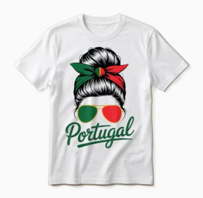 Portuguese Proud – Gift Women Portugal Flag Fun Unisex T-Shirt - White