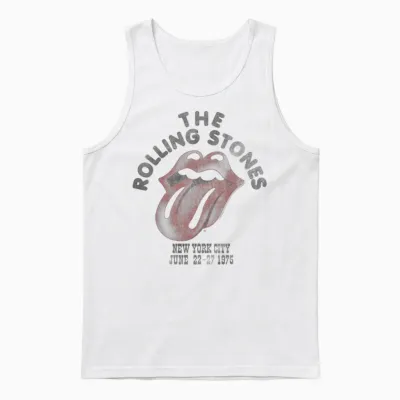 Official the Rolling Stones Nyc 75 White for Vintage Fans Unisex Tank Top - White