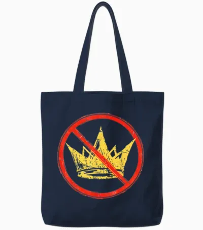 Funny No King Tote Bags - Navy