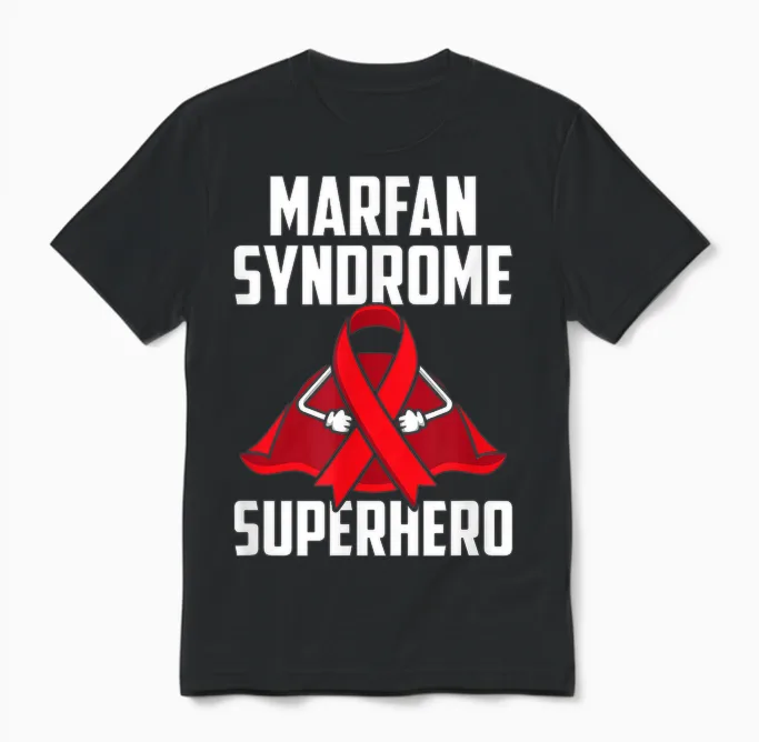 Super-Héros Du Syndrome De Marfan, Survivant, Guerrier Et Combattant Unisex T-Shirt in Black