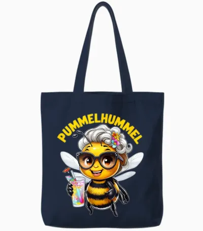 Pummel Hummel Lustige Bienen Diät Hummel Pummel Imkerin Tote Bags - Navy