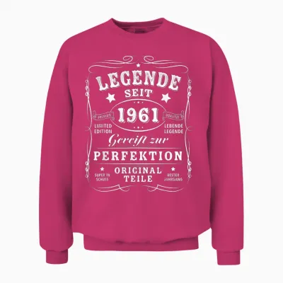 1961 Birthday Man 65th Decoration Funny 65s 65th Birthday Unisex Sweatshirt - Heliconia