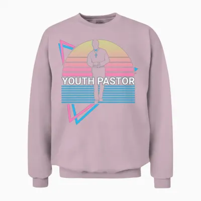 Youth Pastor Retro Unisex Sweatshirt - Light Pink