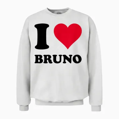 J'aime Bruno Unisex Sweatshirt - White