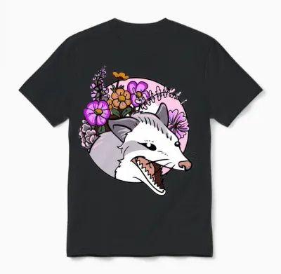 Funny Possum Opossums Unisex T-Shirt - Black