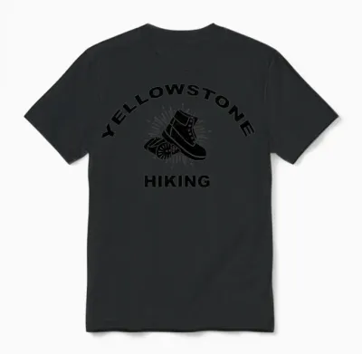 Yellowstone Hiking Unisex T-Shirt - Black