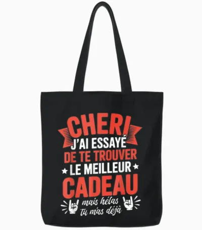 Valentine's Day Funny Idea Love Humour Couple Tote Bags - Black