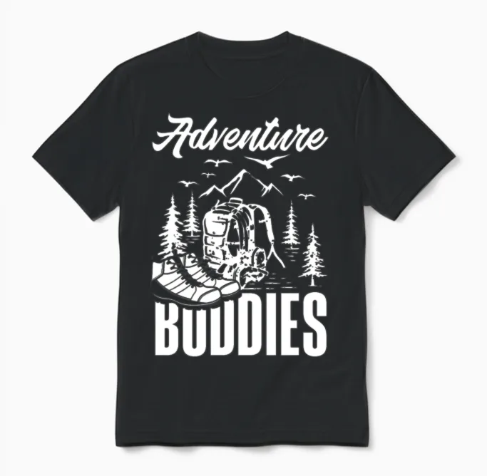 Funny Hiking Hiker Gift & Outdoors Gift Unisex T-Shirt in Black