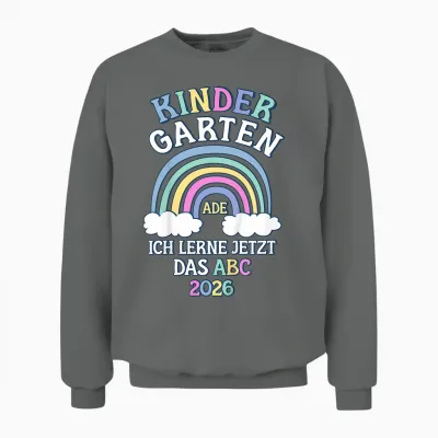 Kinder Kindergarten Ade Kita Abgänger 2026 Kindergarten Abschluss Unisex Sweatshirt - Graphite Heather