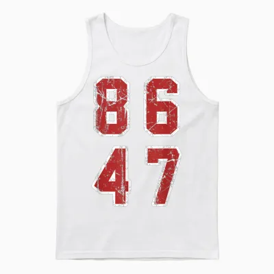 Impeach Anti-Trump 47 8647 86 47 47th President Vintage Unisex Tank Top - White