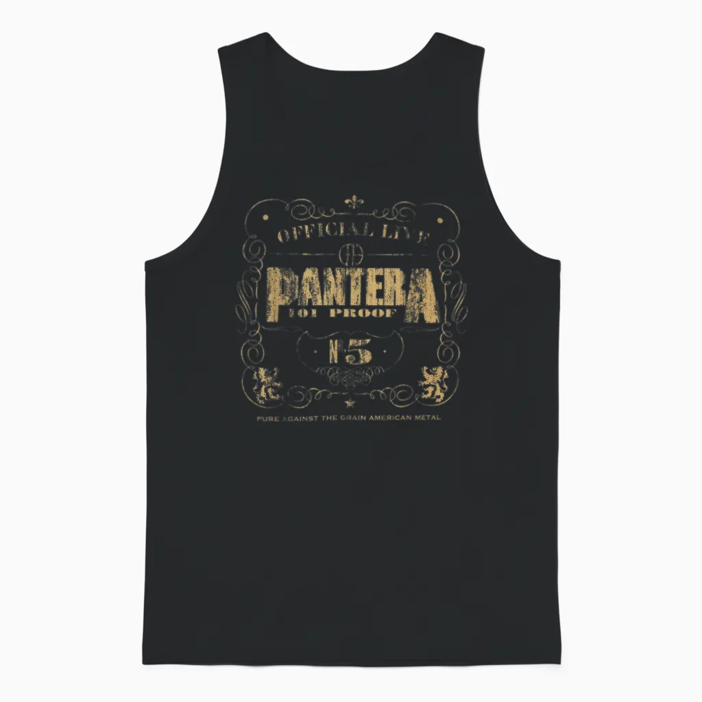 Pantera Official 101 Proof Black Unisex Adult Unisex Tank Top in Black