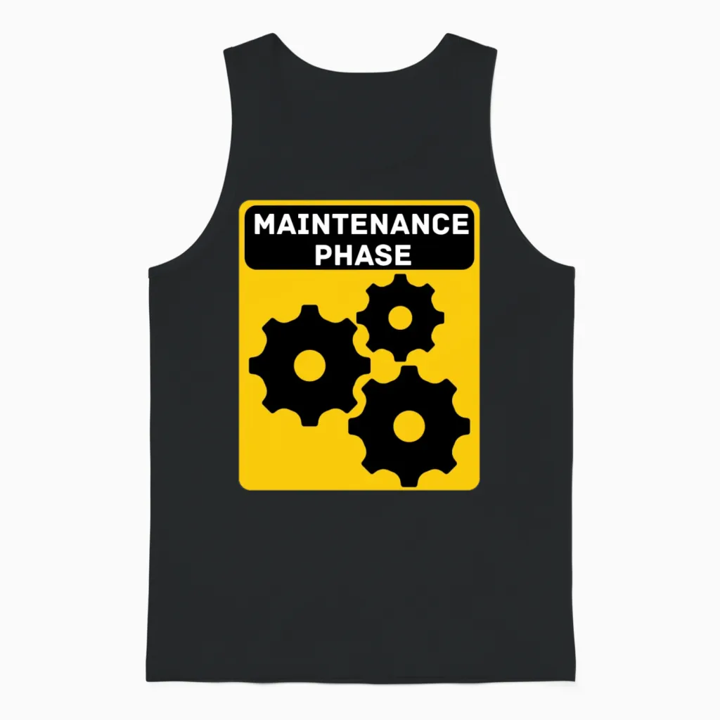 Maintenance Phase Retro Unisex Tank Top - Black